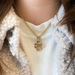 Good Luck Diamond Clover Charm