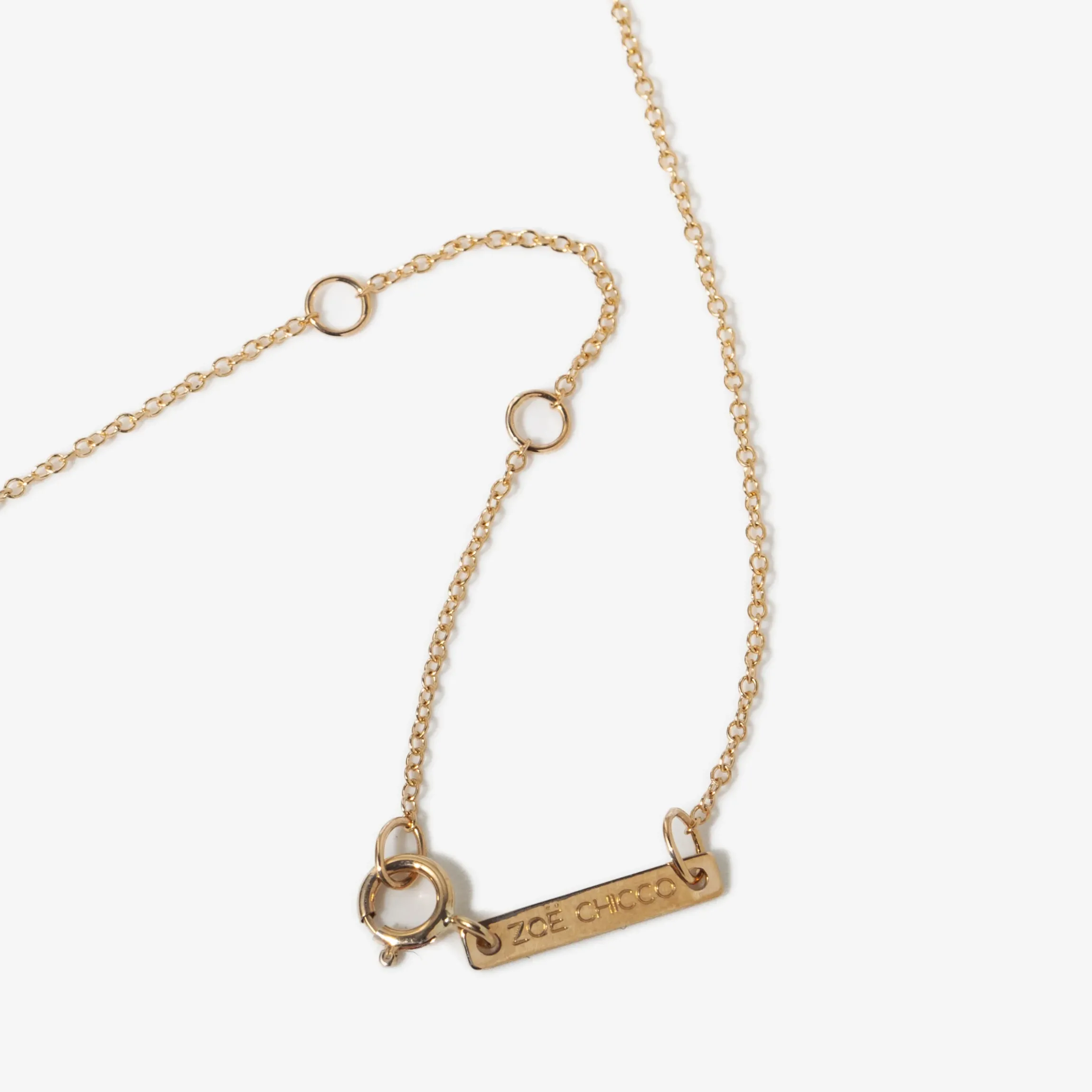 Graduated Baguette Diamond Curved Bar Necklace