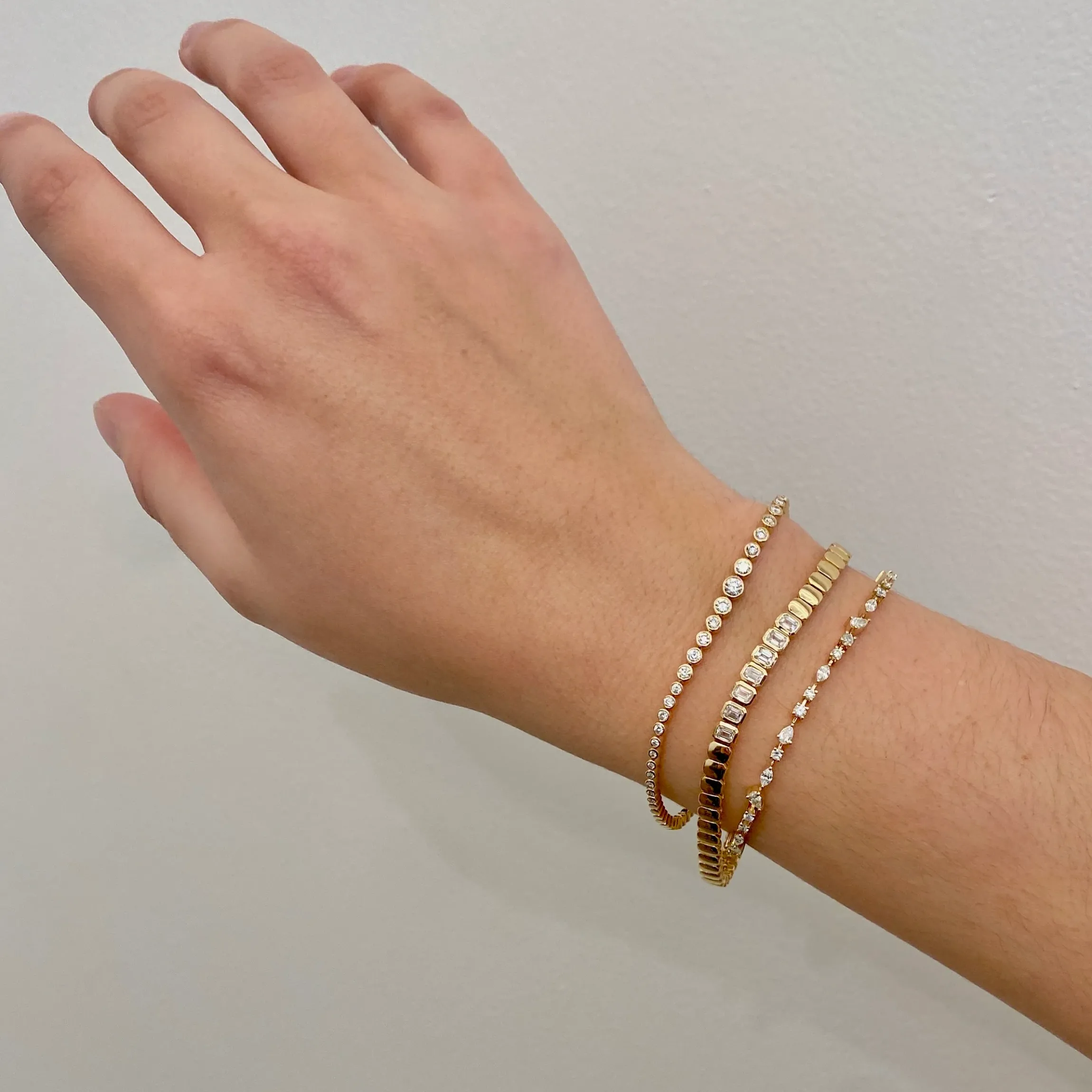 Graduated Round Diamond Half Tennis Bracelet