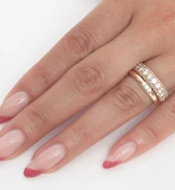 Grey Diamond Celestine Half Eternity Pavé Band