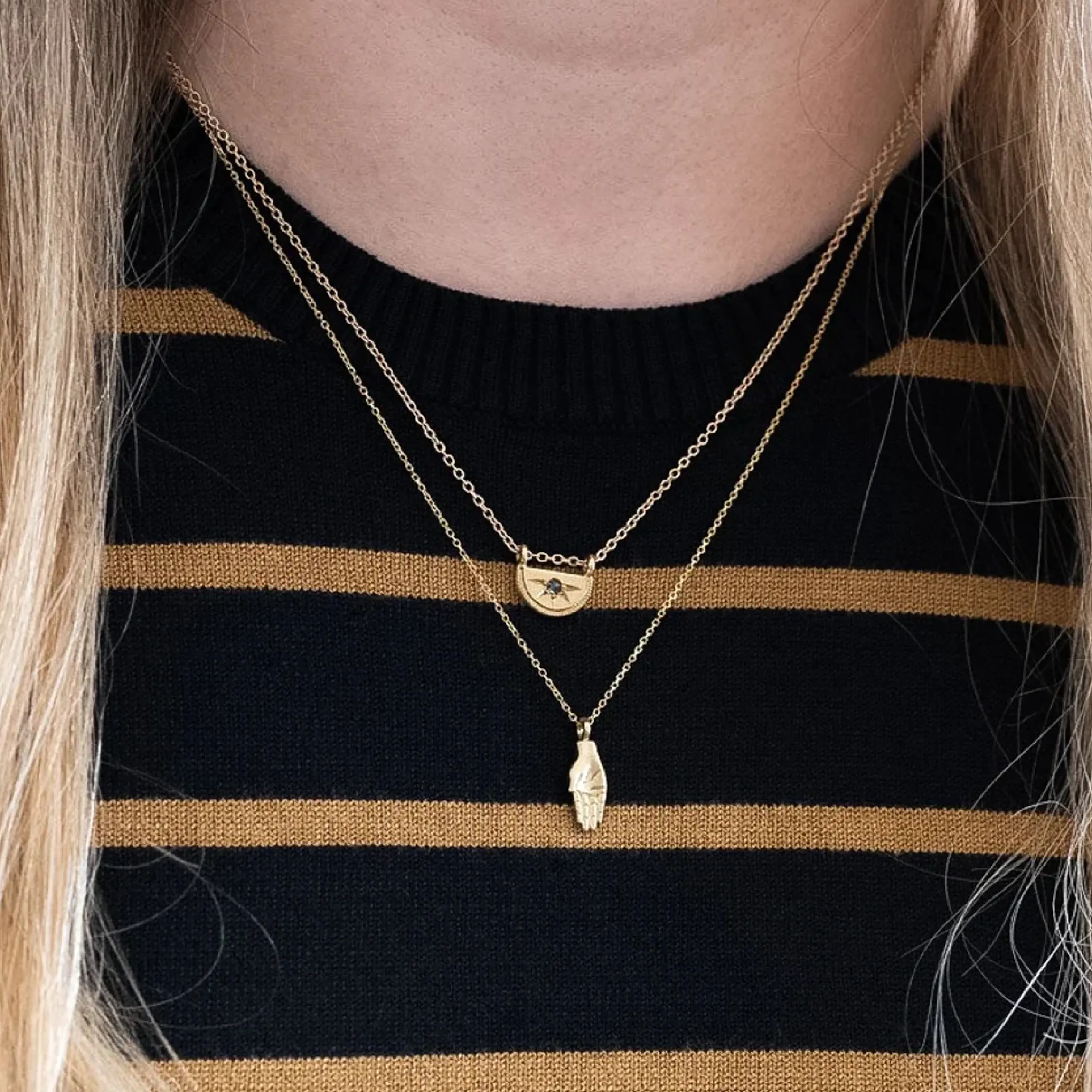 Half Moon Luna Pendant Necklace