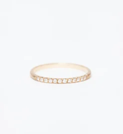Half Round Semi Pavé Ring