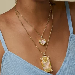 Heart-Shaped Push Button Locket