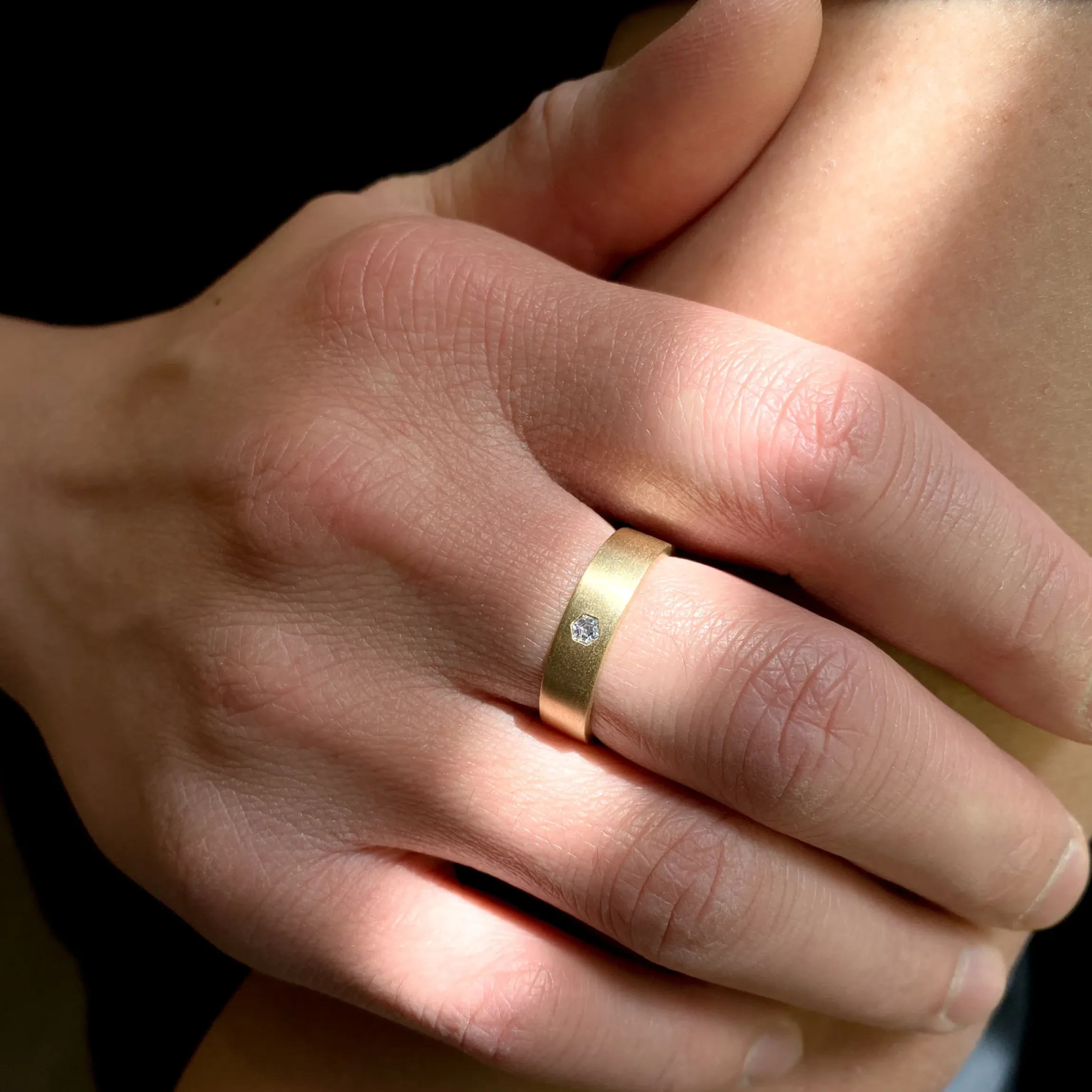 Hexagon Diamond Band