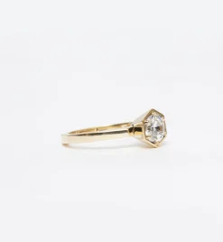 Hexagon Solitaire Ring