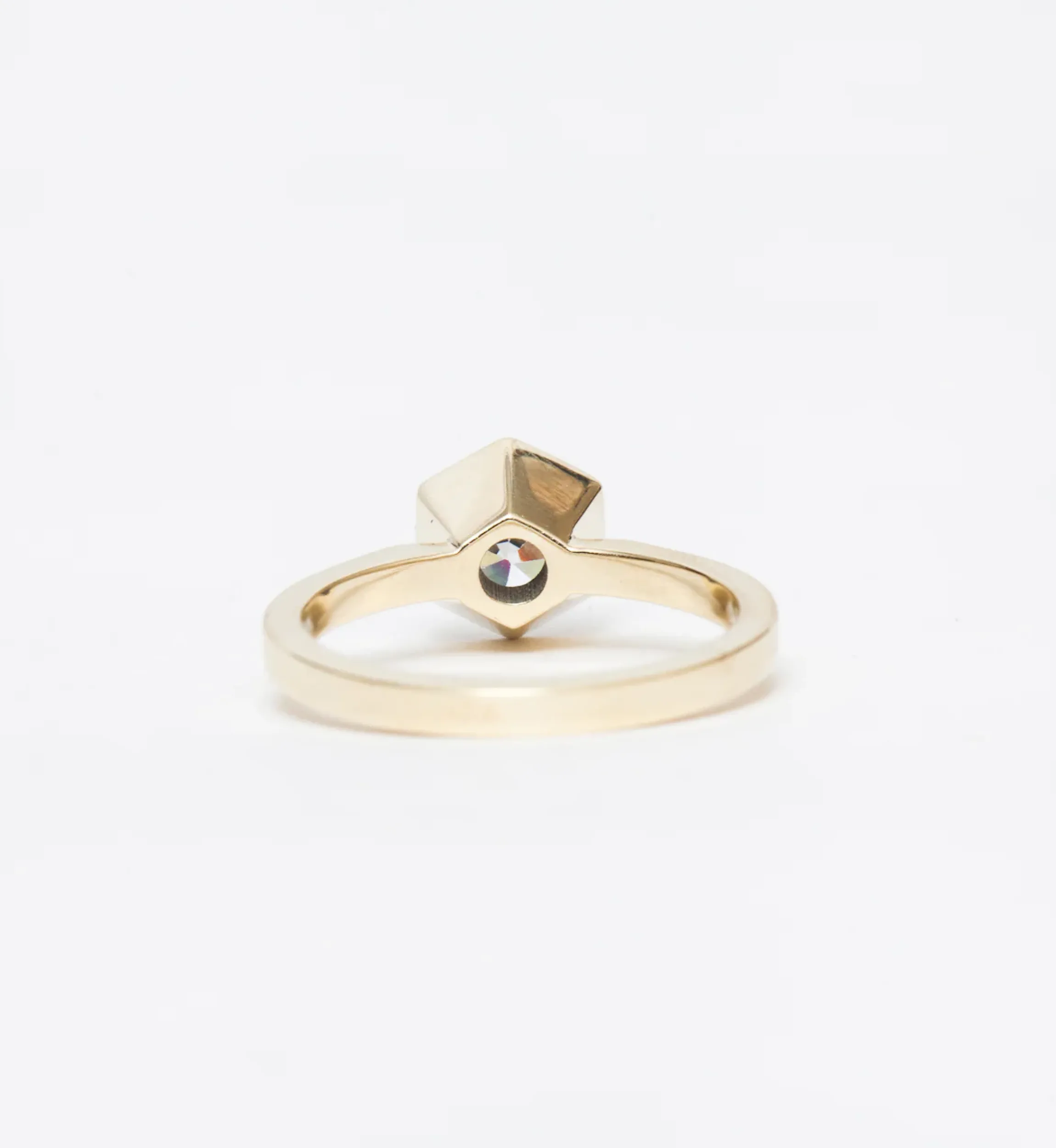 Hexagon Solitaire Ring
