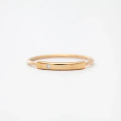 Horizontal Diamond Bar Ring