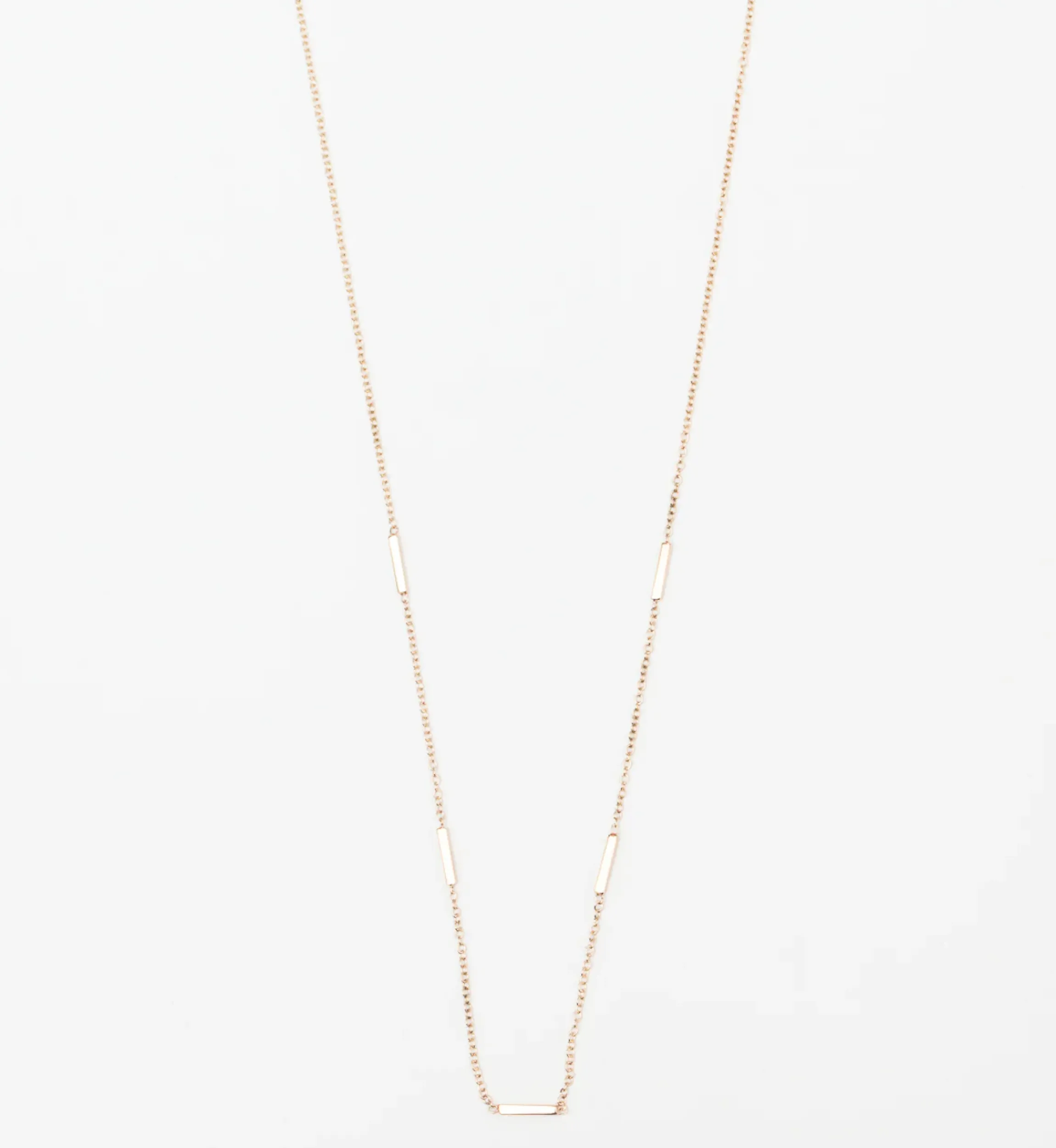 Horizontal Tiny Bars Station Necklace