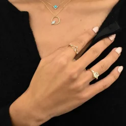 Icy Rose-Cut Diamond Ring