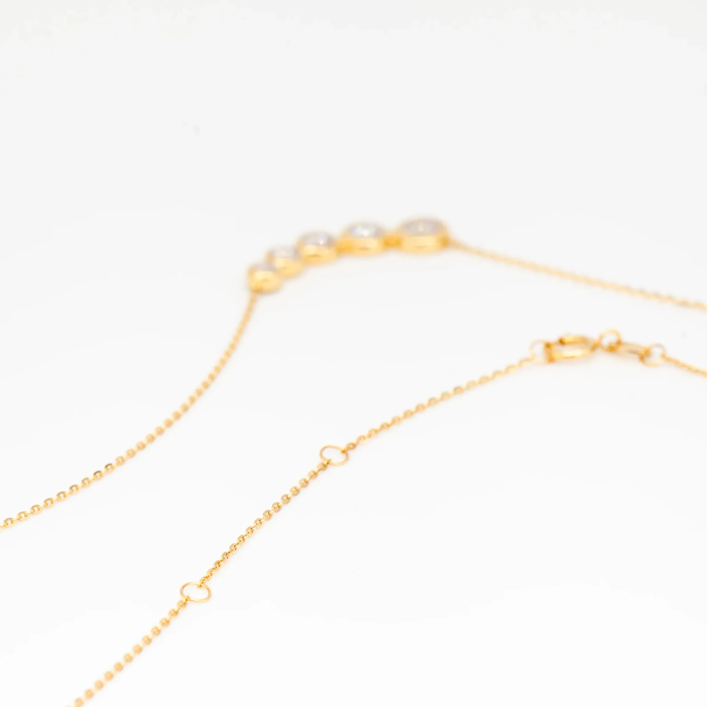 Illusion-set Diamond Swoop Necklace