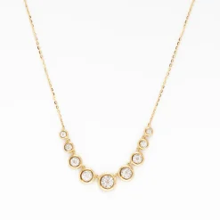 Illusion-set Graduated Diamond Necklace