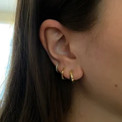 Knife Edge Hinged Huggie Hoops