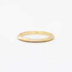 Knife Edge Semi Pavé Ring