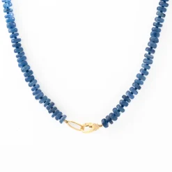 Kyanite Rondelle Beaded Necklace
