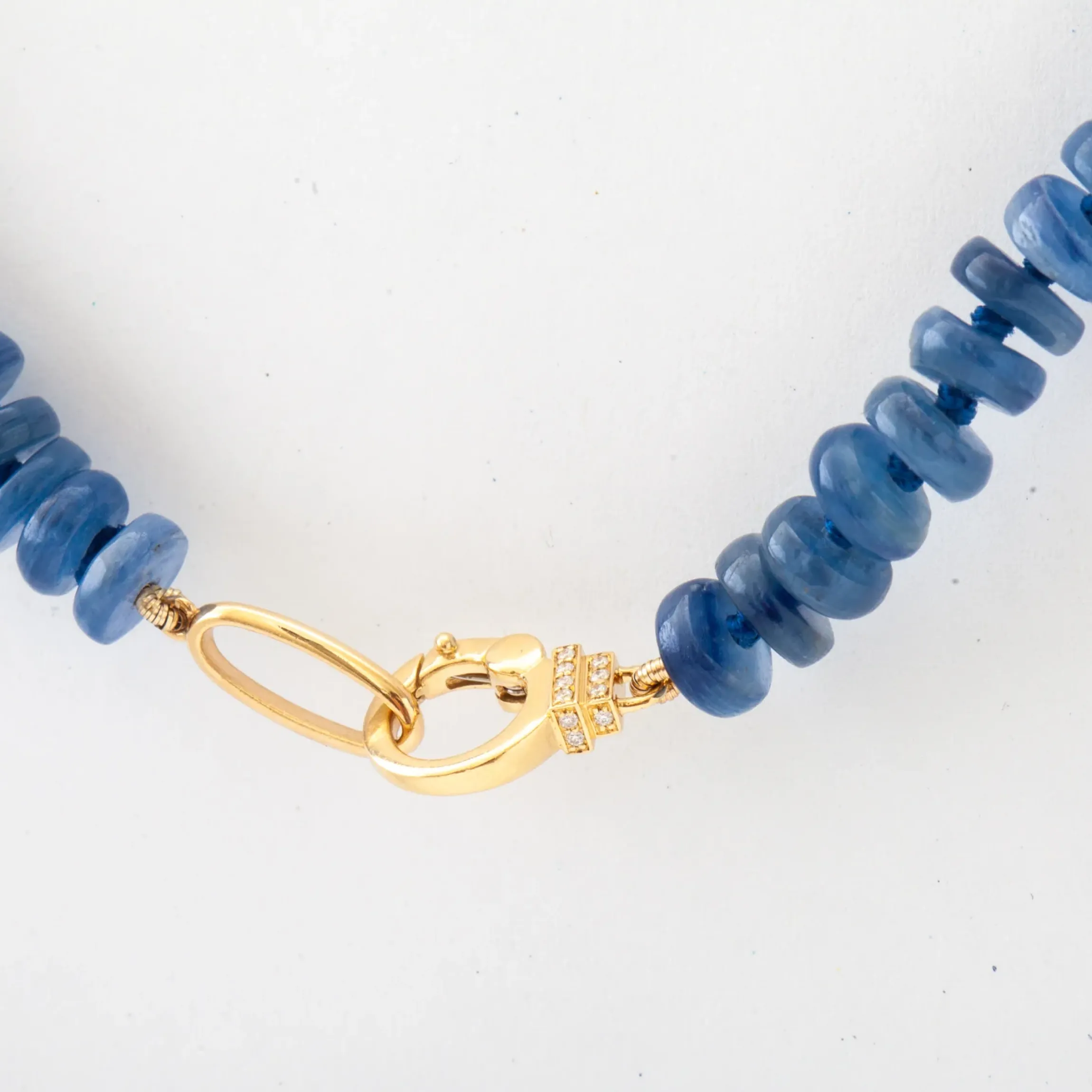 Kyanite Rondelle Beaded Necklace