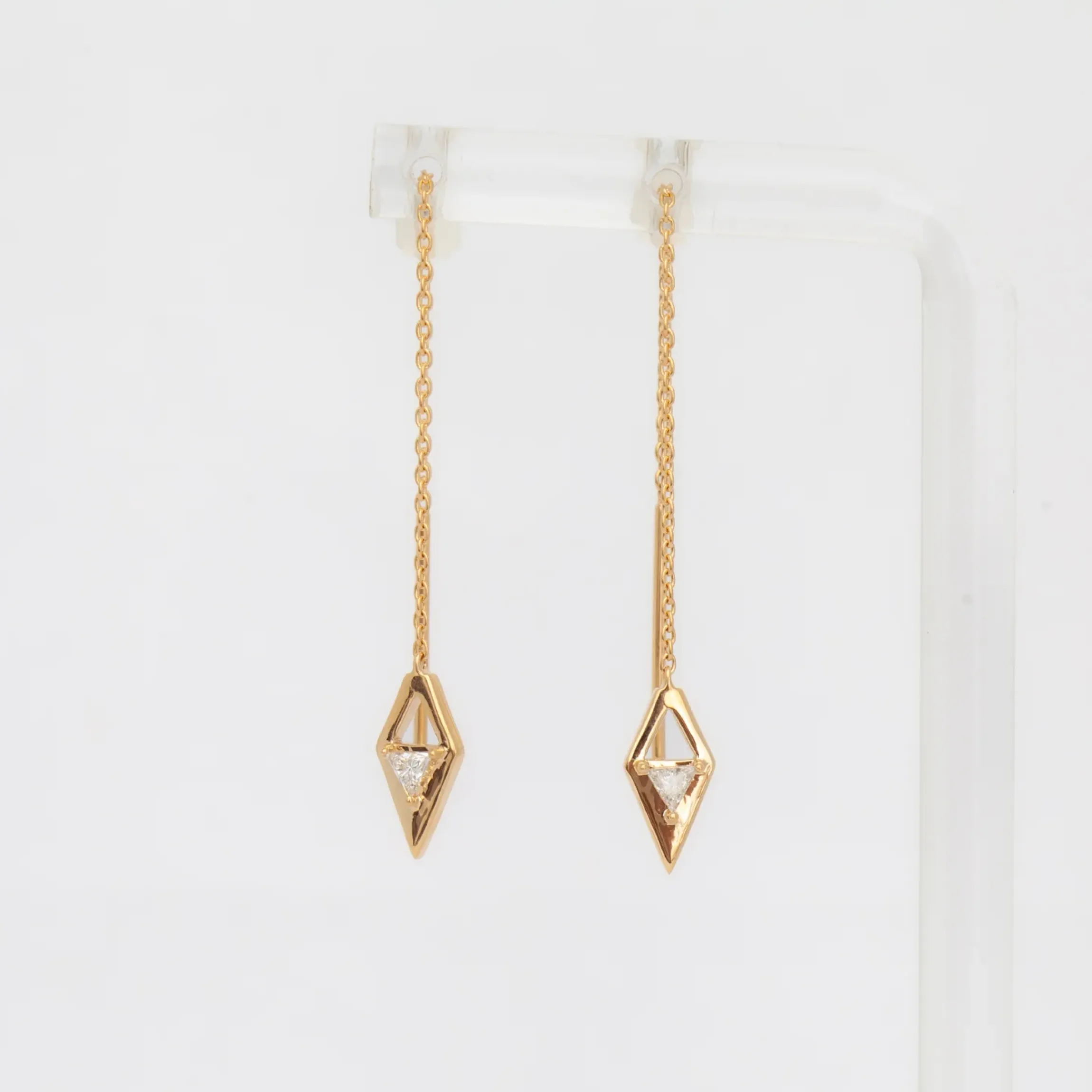 Lab-Grown Diamond Reflection Threader Earrings