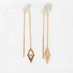 Lab-Grown Diamond Reflection Threader Earrings