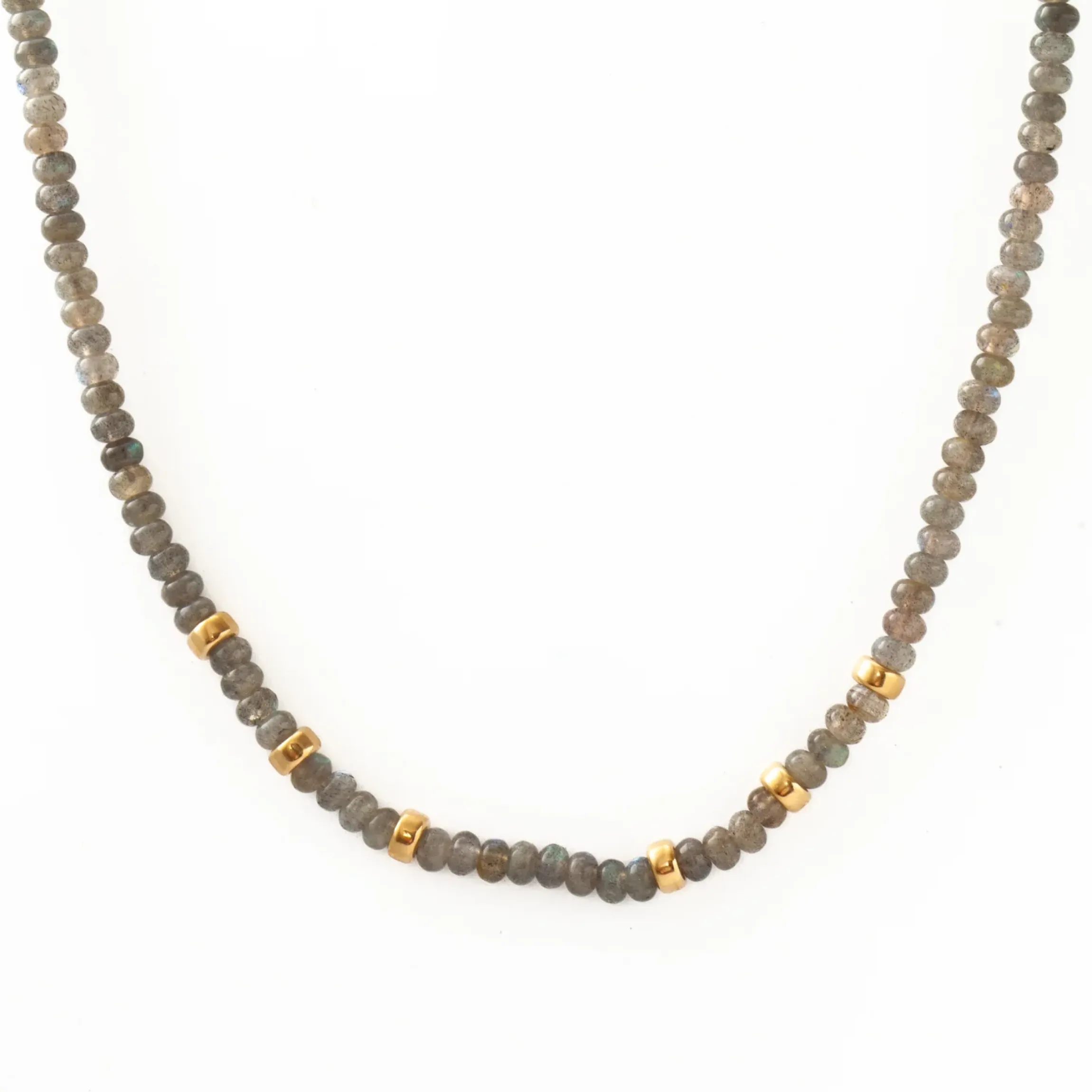 Labradorite Rondelle Bead Necklace