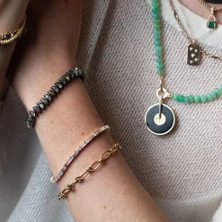 Labradorite Small Worm Tennis Bracelet