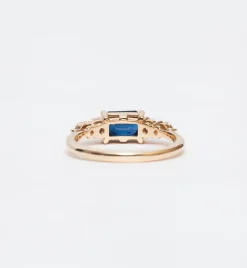 Large Sapphire Five Stone Bea Ring