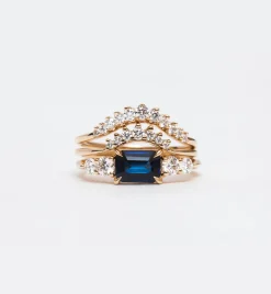 Large Sapphire Five Stone Bea Ring