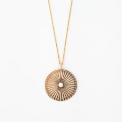 Large Sunbeam Medallion Necklace