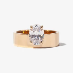 Large Vertical Oval Monolith Ring