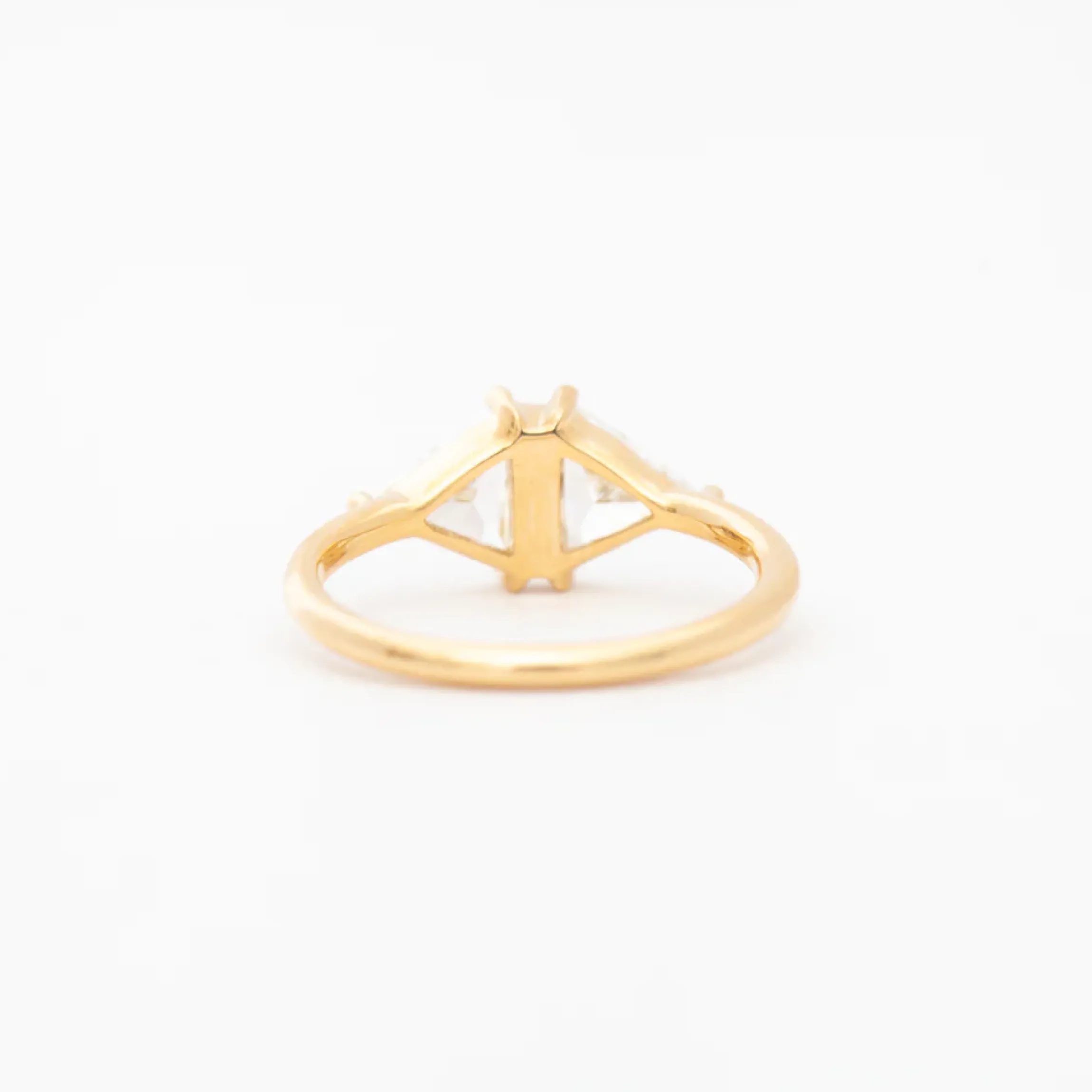 Large Vintage Diamond Triangle Ring