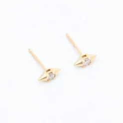 London Single Diamond Spike Studs