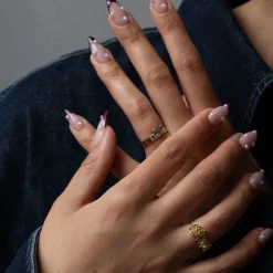 Lotus with Lily Pad, Peonies, & Diamond Dewdrops on Eos Garden Ring