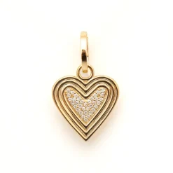 Make Your Move Pave Heart Hinged Charm