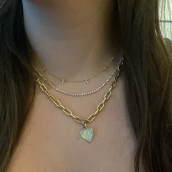 Make Your Move Pave Heart Hinged Charm