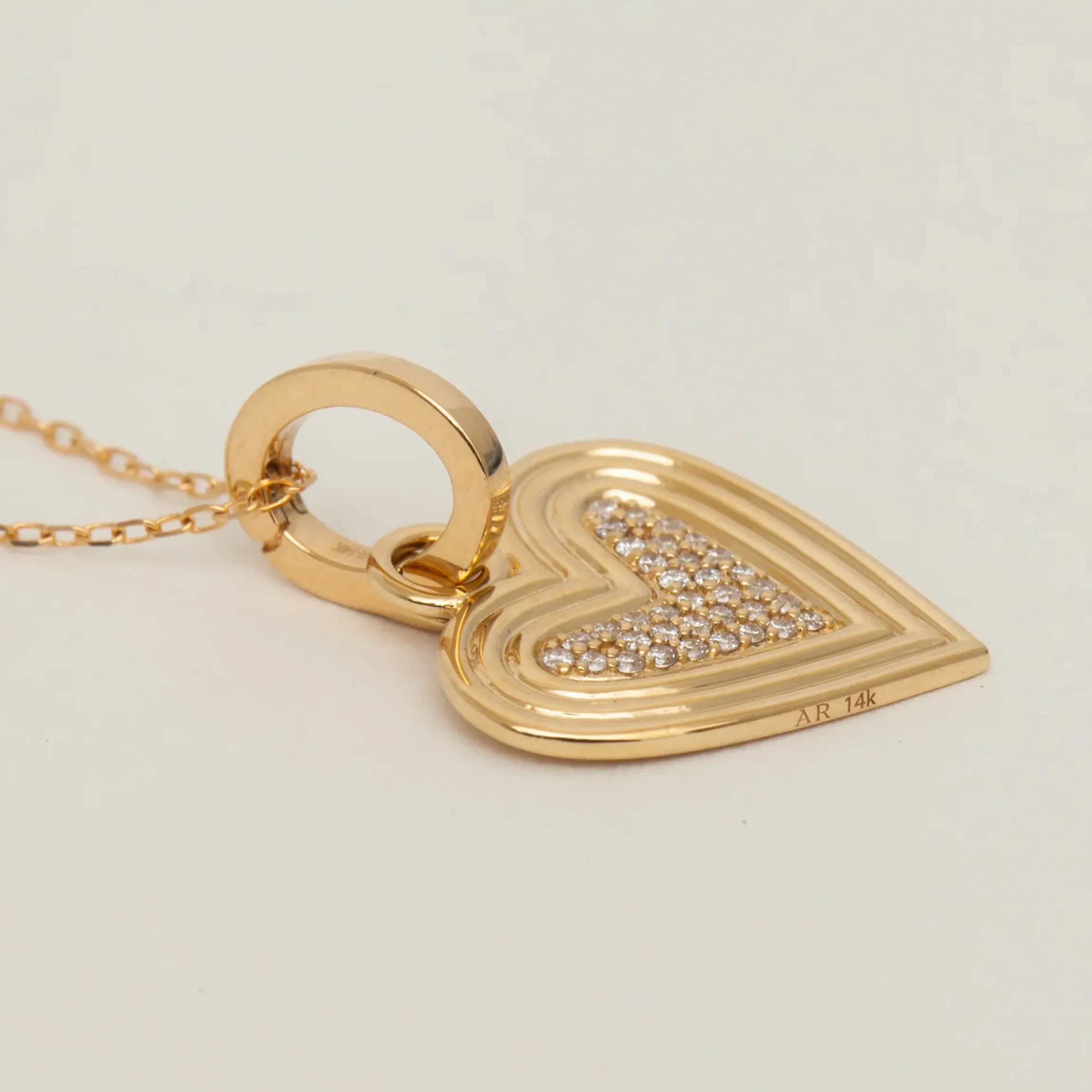 Make Your Move Pave Heart Hinged Charm