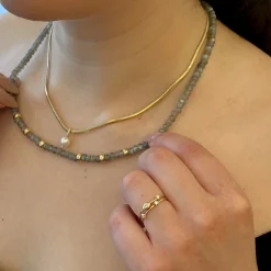 Marquise & Round Diamond Thin Band Ring