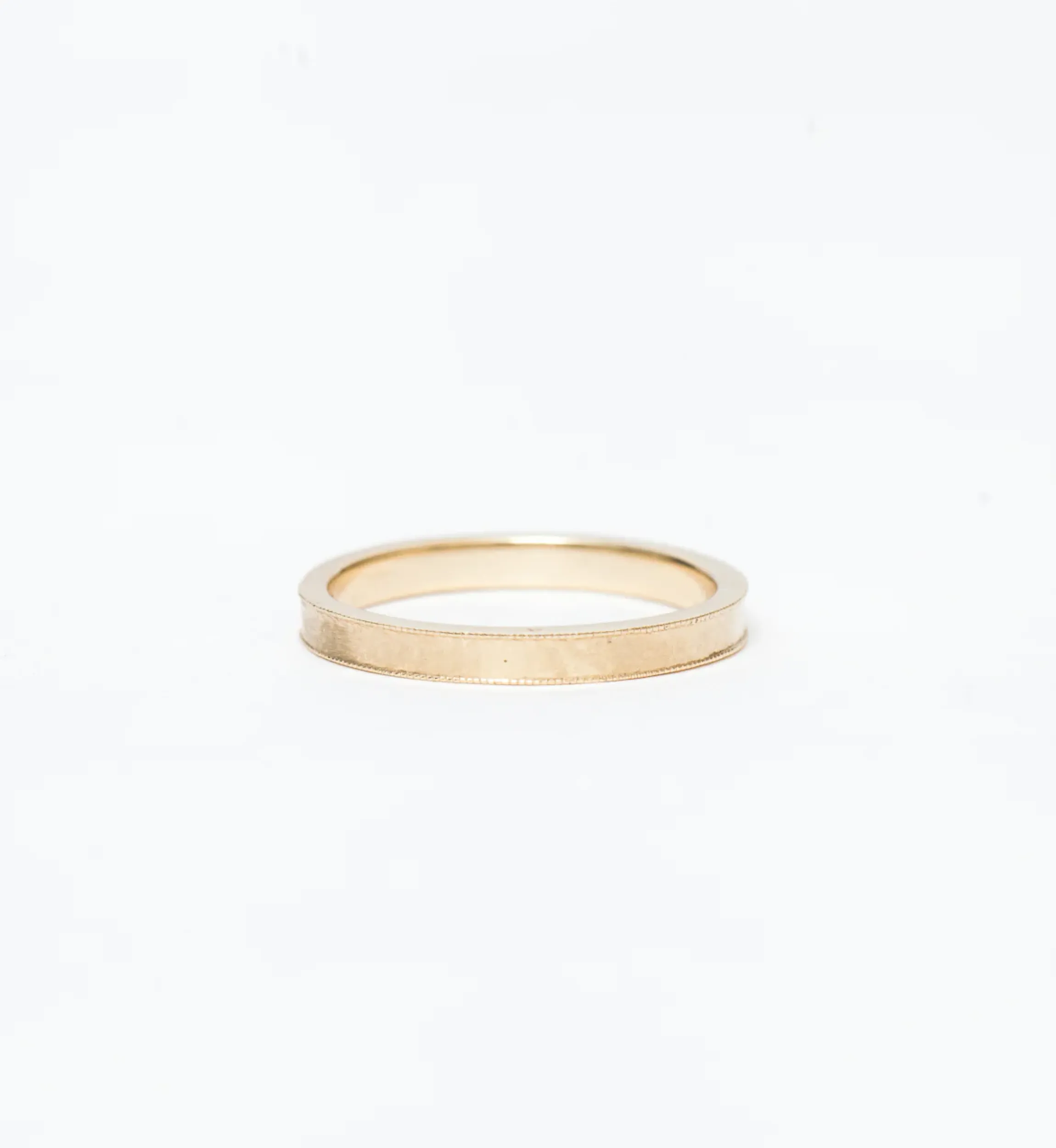 Matte Milgrain Gold Band