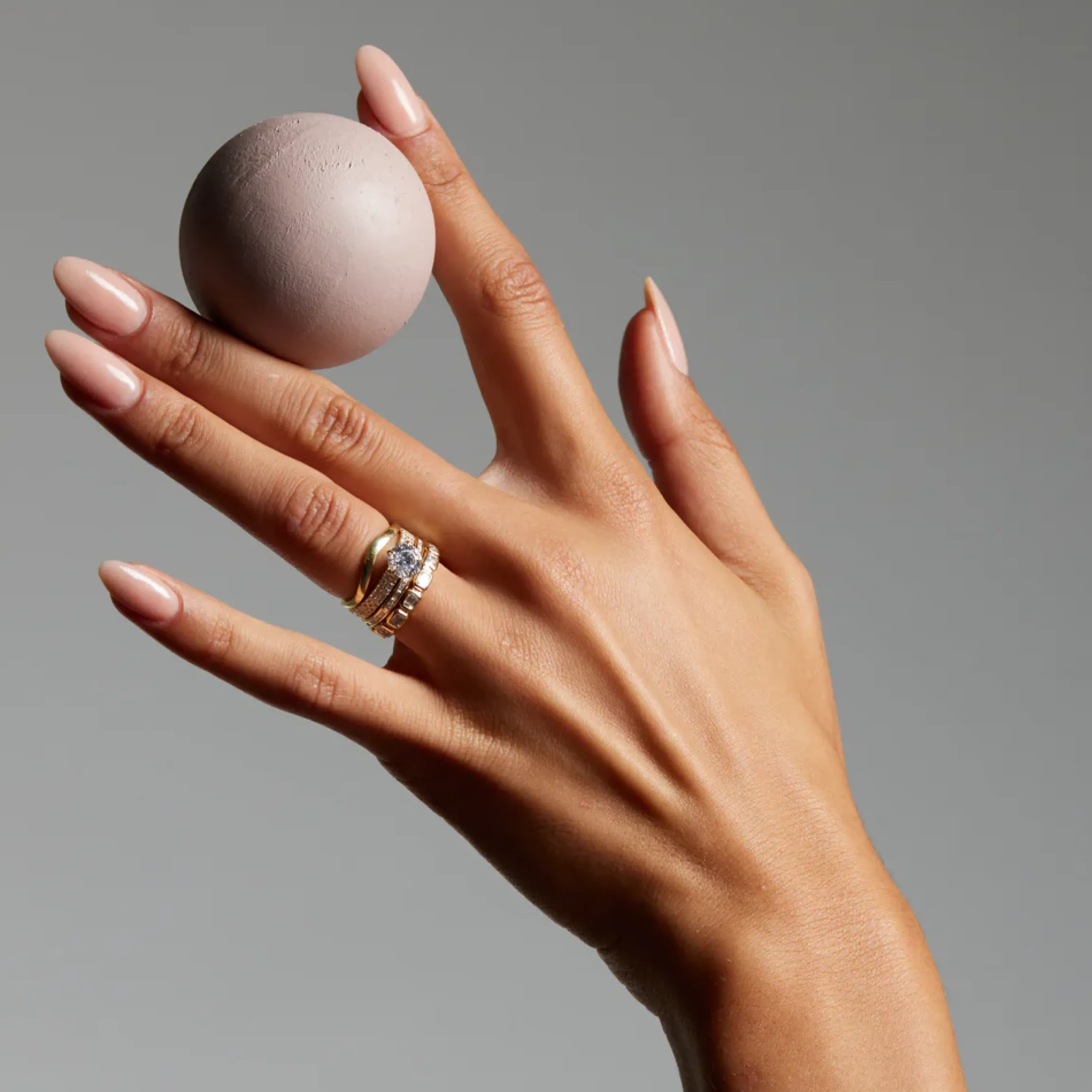 Maxi Pavé Vault Five-Prong Solitaire