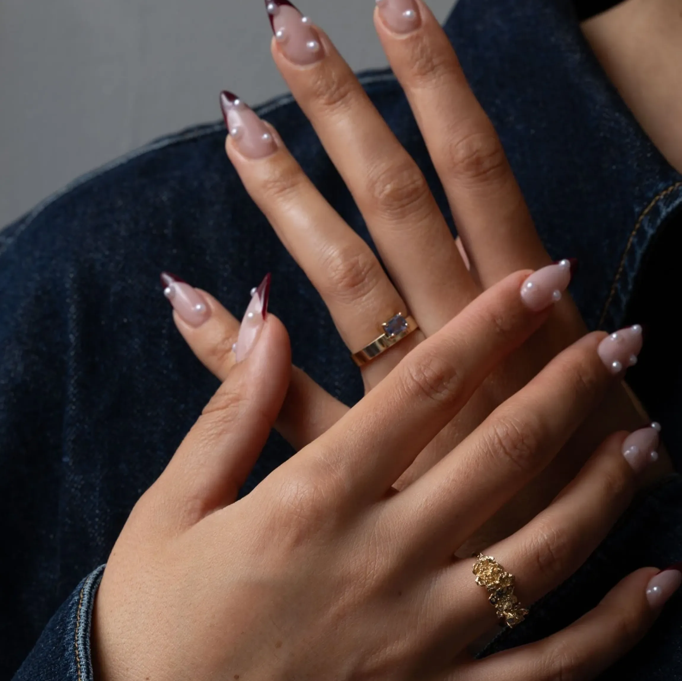 Medium Emerald Cut Blue Sapphire Monolith Ring