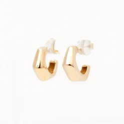 Medium Wide Bamboo Hoop Earrings