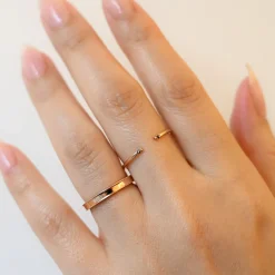 Milgrain Rose Gold Band