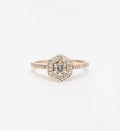 Mini Hex Engagement Ring