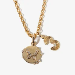 Mixed Diamond Butterfly Hinged Charm