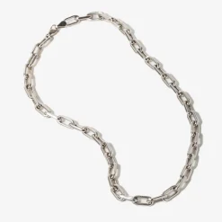 7mm Italian Chain Link Sterling Silver Necklace
