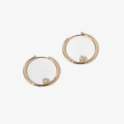 Nested Diamond Large Hinge Huggie Hoops