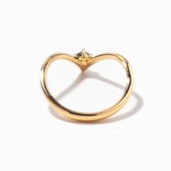 Nesting Kite Diamond Wedding Ring with a Pave Diamond Band