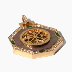 Octagonal Ruota Wheel Pendant