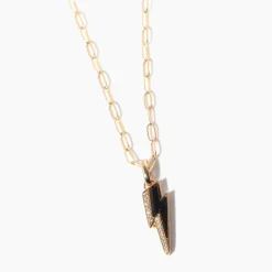 Onyx Mini Ziggy Bolt Pendant