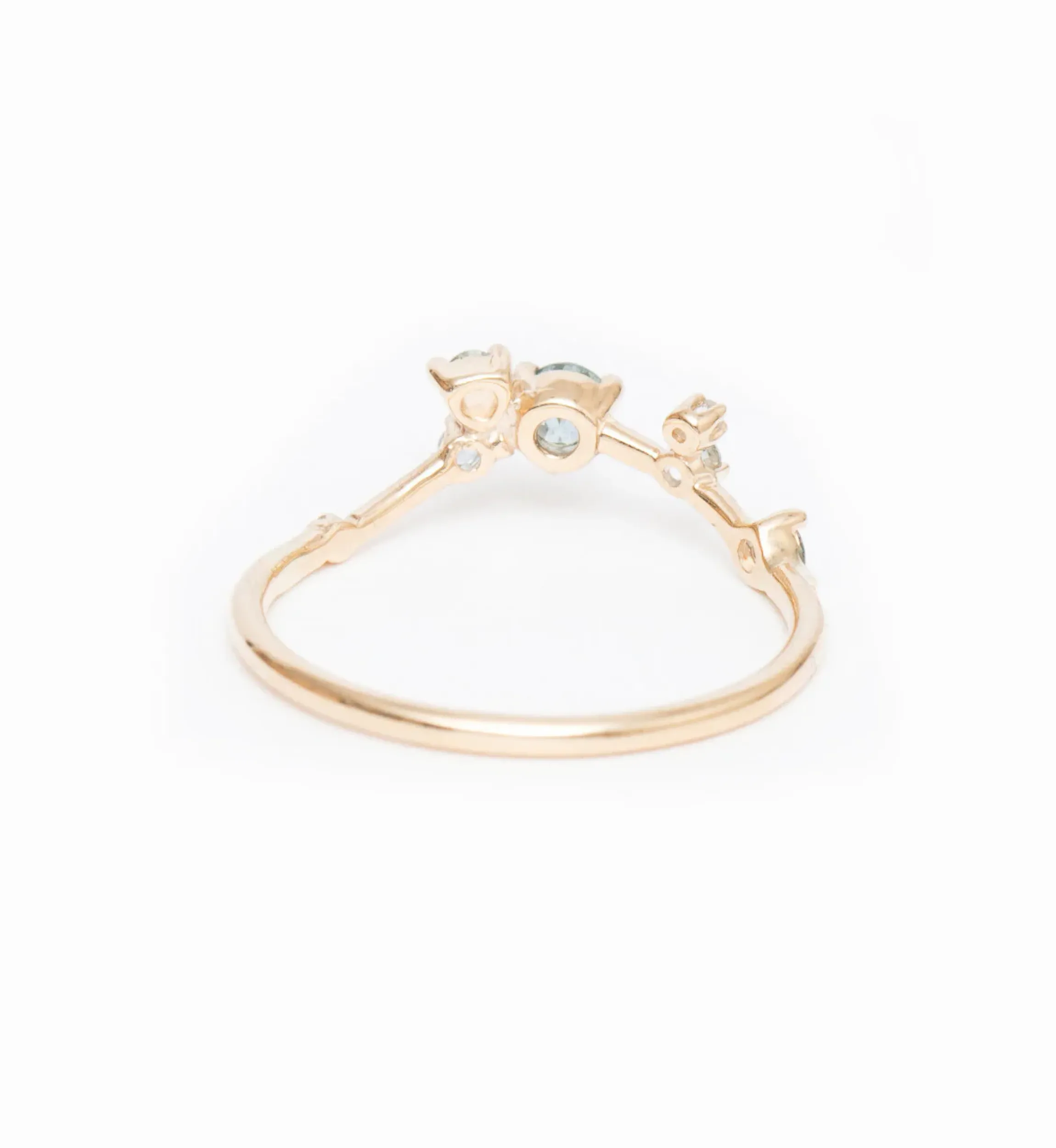 Organic Triangle Sapphire Ring