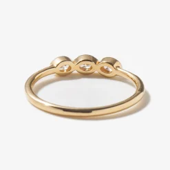 Oval Diamond Triplet Equilibrium Ring