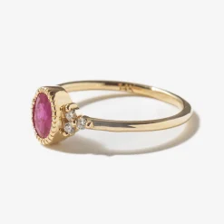 Oval Ruby Cluster Ring