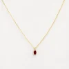 Oval Ruby Wisp Necklace